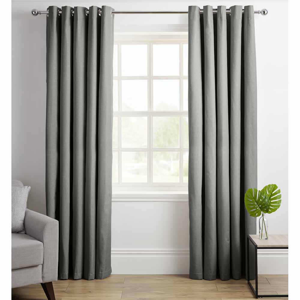 Wilko Slate Eclipse Eyelet Blackout Curtains 228 W x 228cm D Wilko