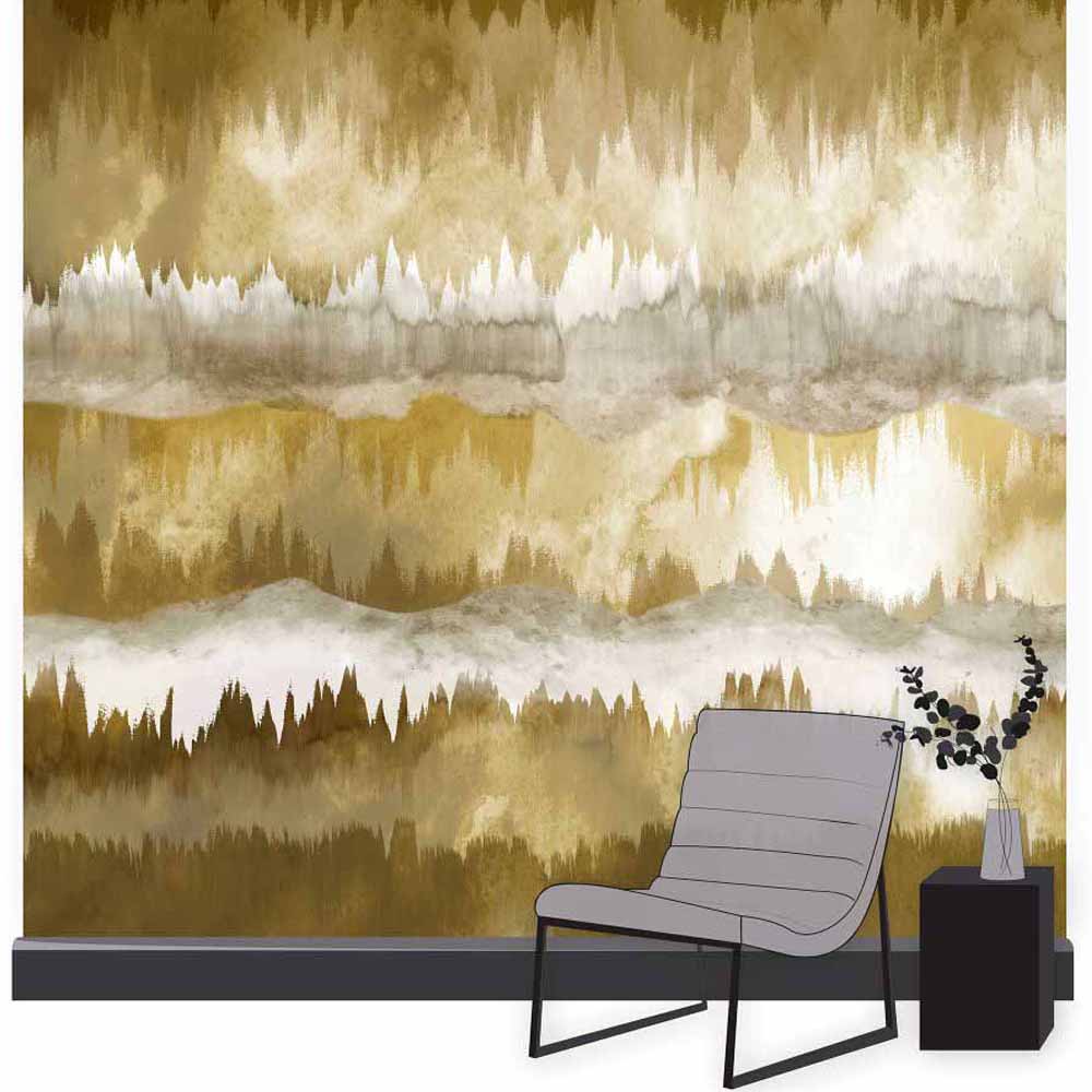 Art For The Home The Horizon Ochre Wall Mural Image 1