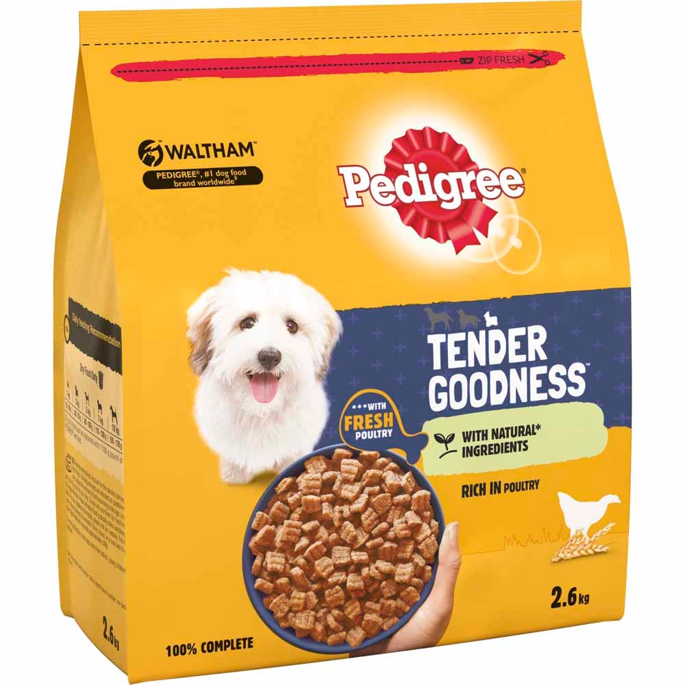 Pedigree Tender Goodness Poultry Small Adult Dry Dog Food Case of 3 x 2.6kg Image 3