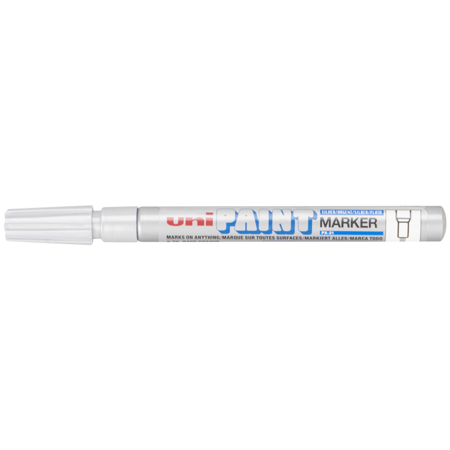 Uniball Paint Marker Pen PX-21 Silver - Silver Image 1