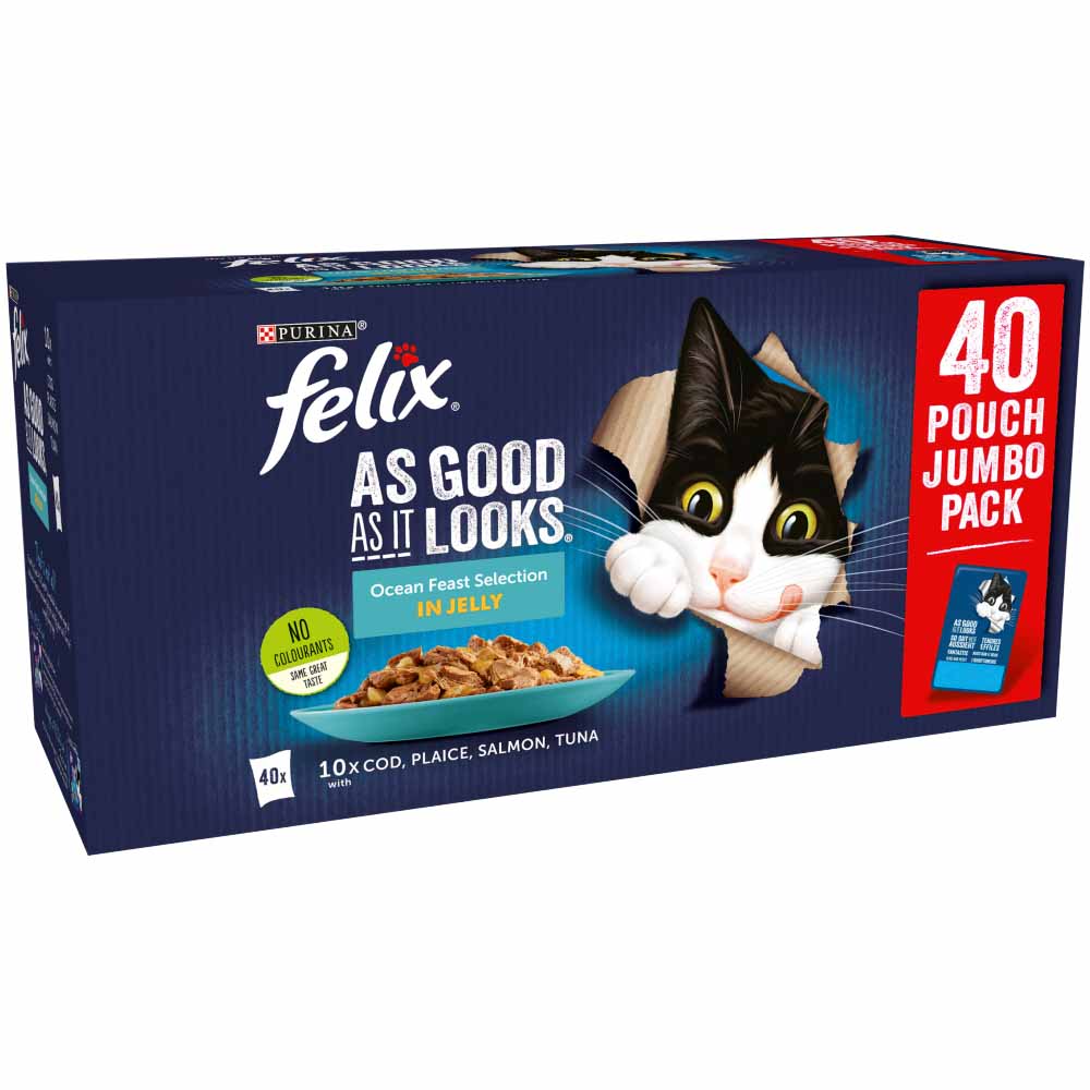 Felix As Good As It Looks Ocean Feasts Cat Food 40 Pack Image 3