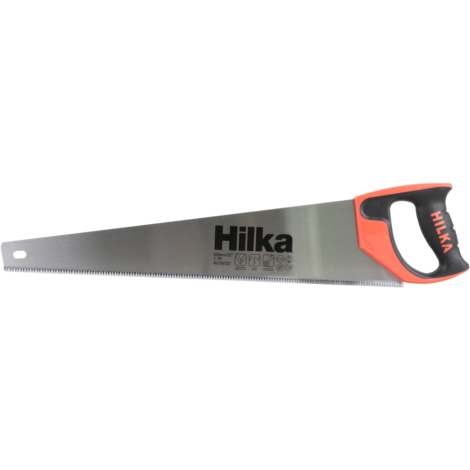Hilka 7 TPI Soft Grip Handsaw Silver Image 2