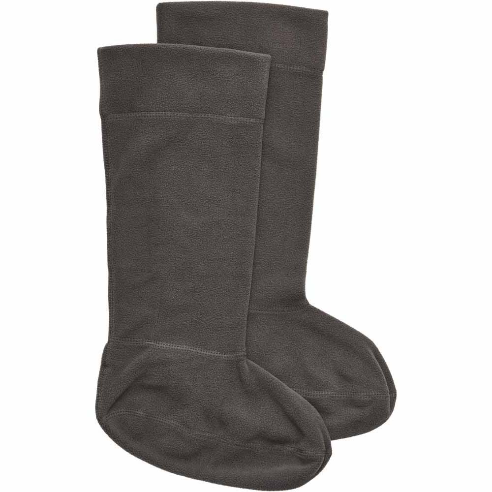 Wilko Small Grey Fleece Welly Socks Image