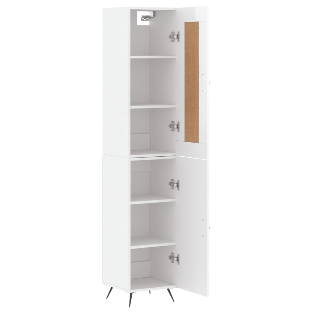 vidaXL 2 Door White Highboard Image 4