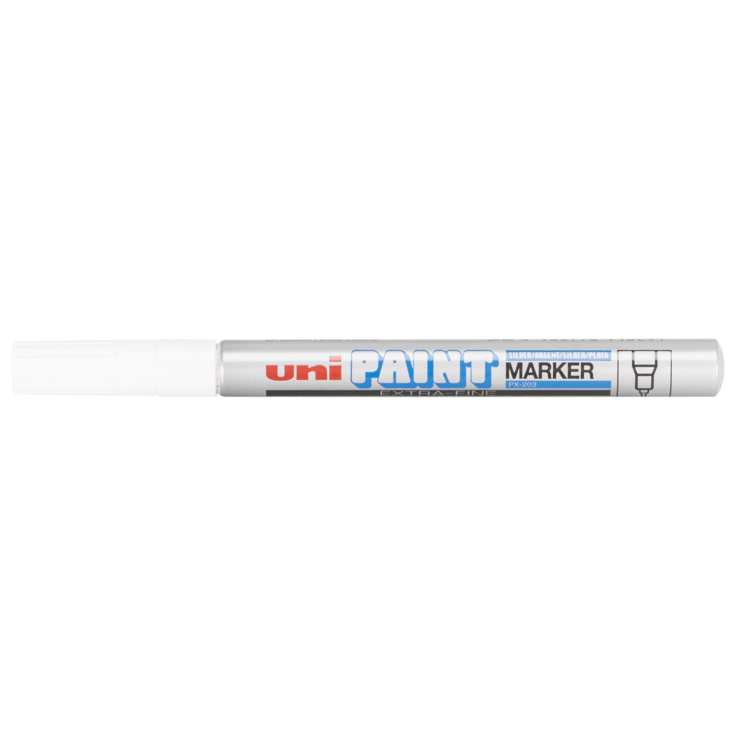 Uniball Paint Marker Pen PX-203 - Silver Image 1