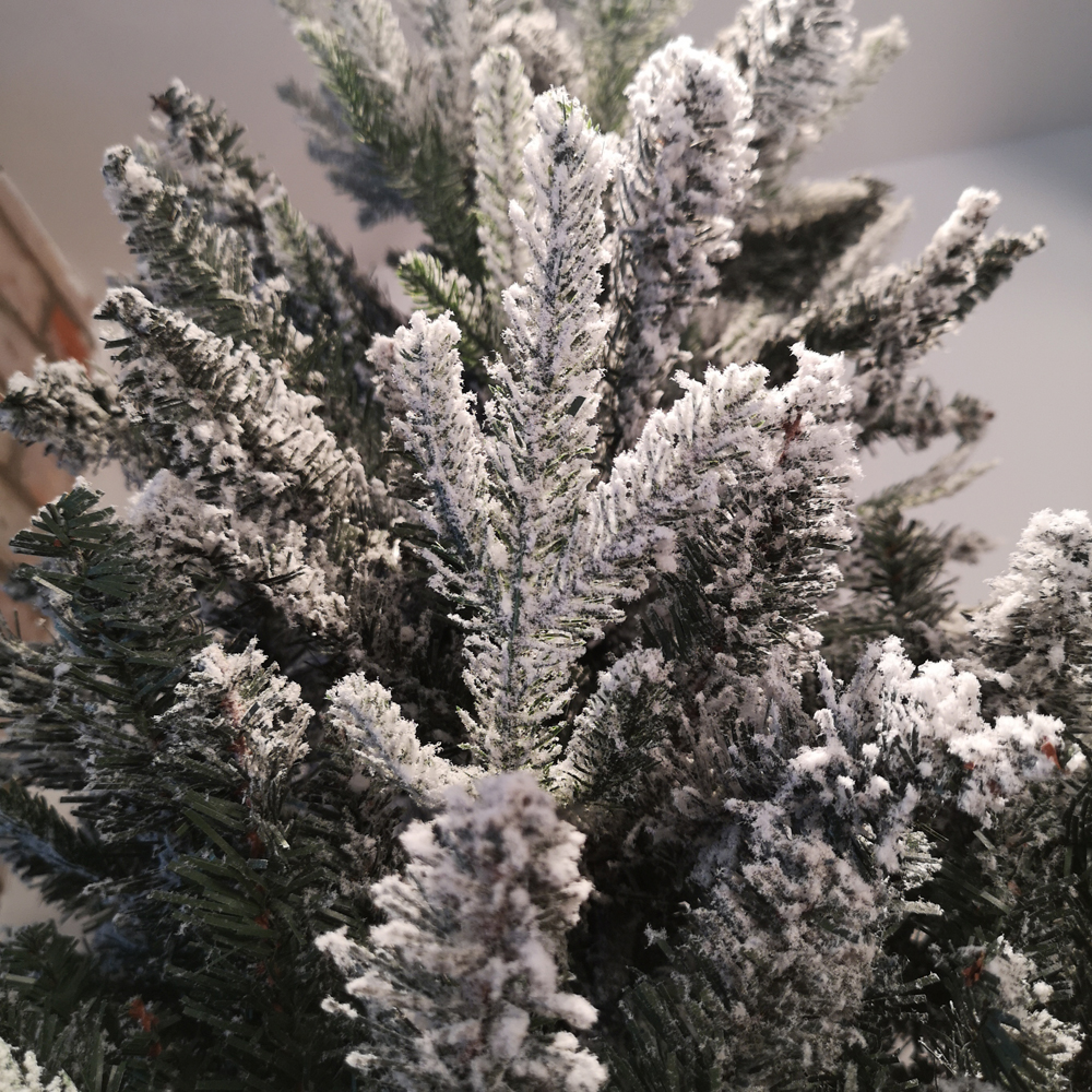 Samuel Alexander Premier Green Lapland Spruce Snow Flocked Artificial Christmas Tree with Stand 8ft Image 3