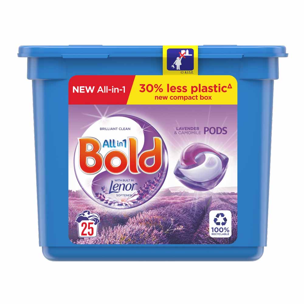 Bold All-in-1 Pods Washing Liquid Capsules Lavender and Camomile 25 Washes Image 3