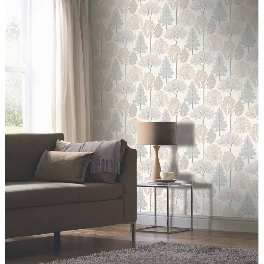 Arthouse Ellwood Tree Neutral Wallpaper Wilko