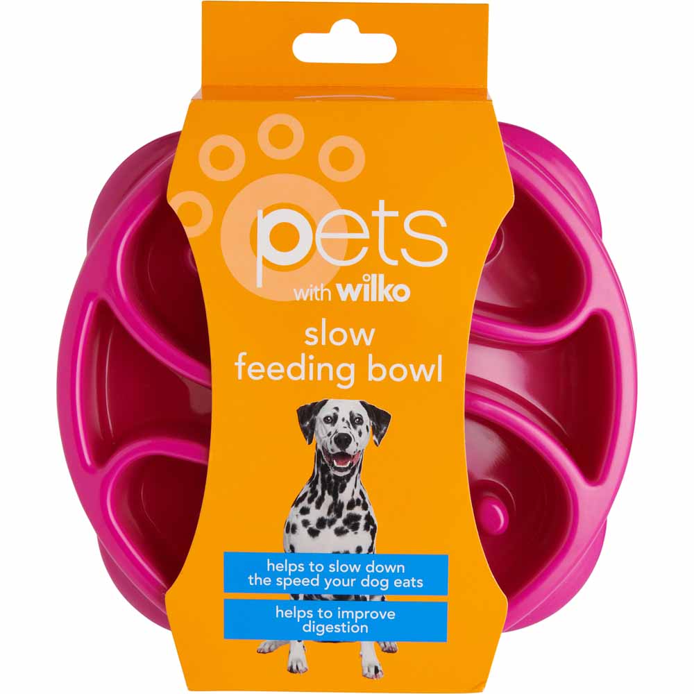 Wilko Dog Flower Slow Feeding Bowl Image 1