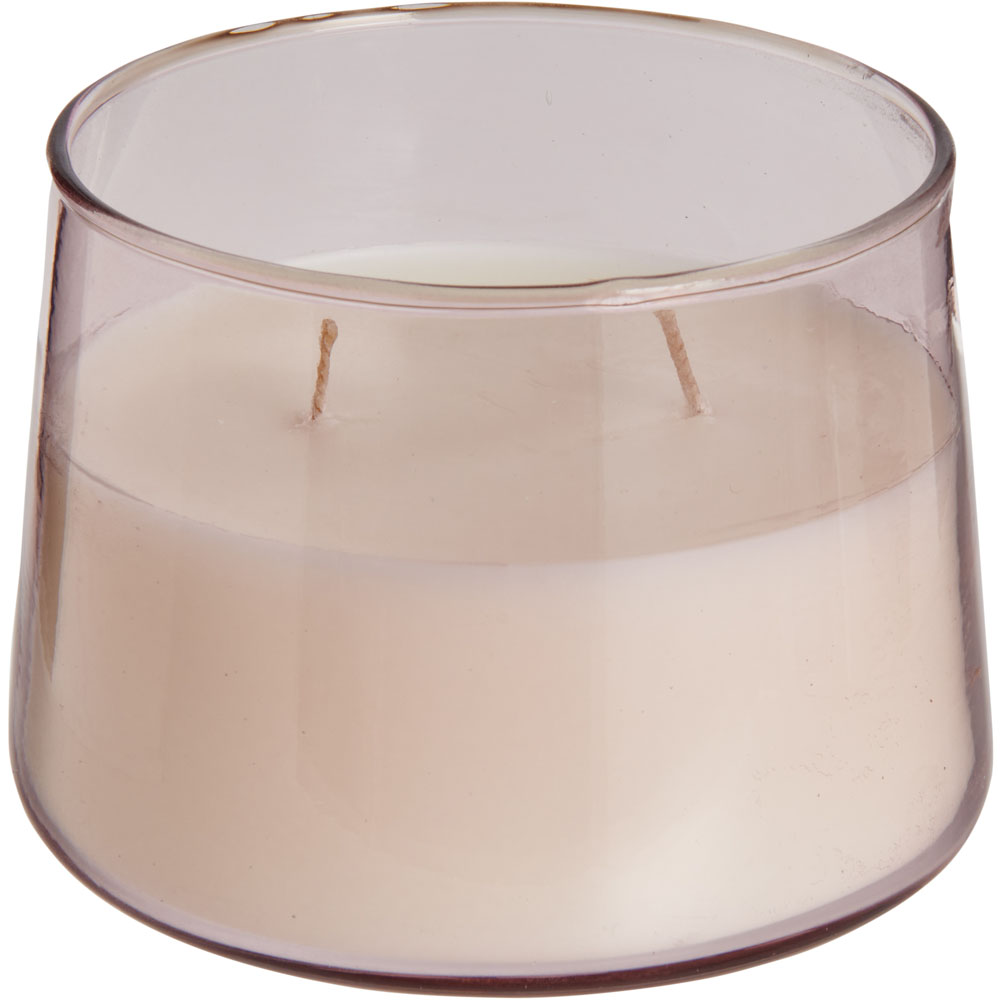 Wilko Pink Two Wick Jar Candle Image 1