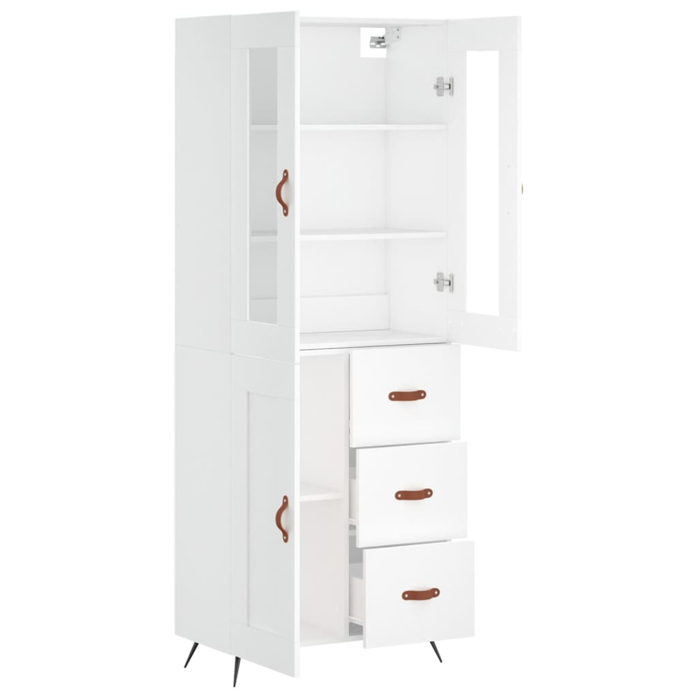 vidaXL 3 Door 3 Drawer White Highboard Image 4
