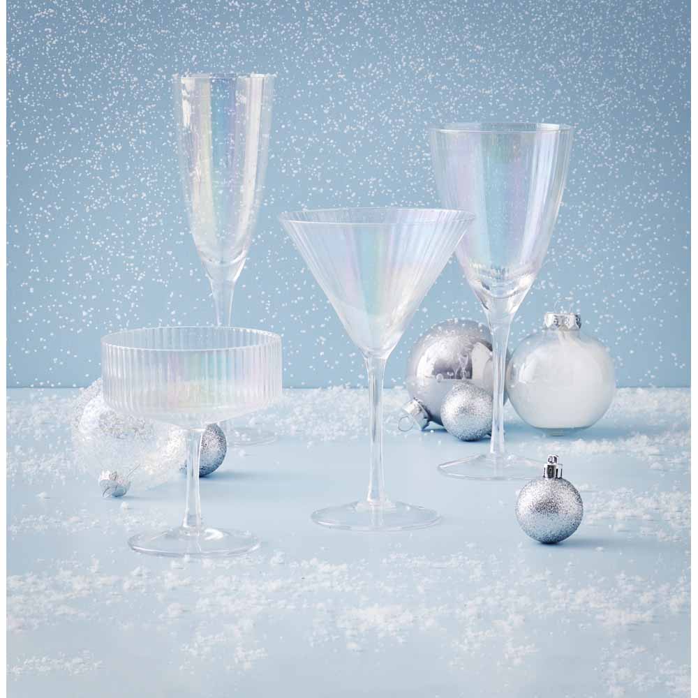 Wilko Pearlescent Champagne Glass Image 2