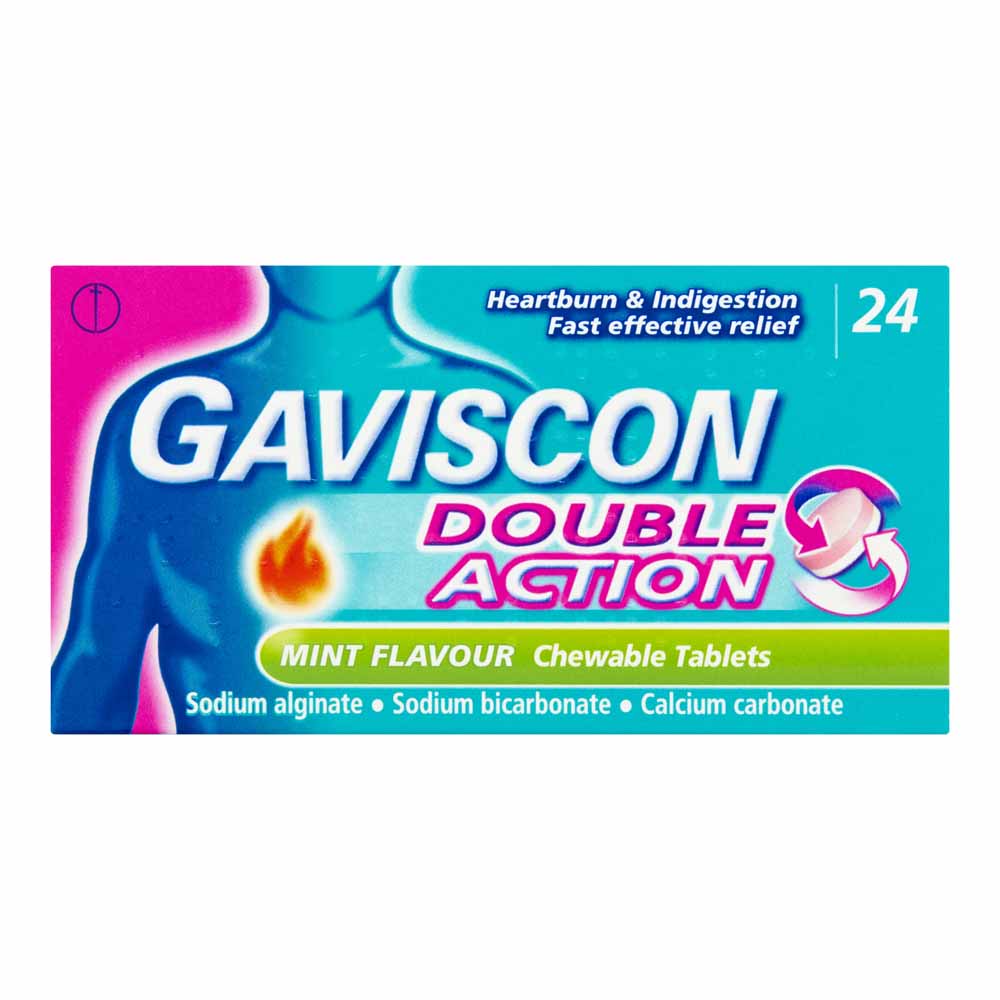 Gaviscon Double Action Heartburn and Indigestion Tablets 24 pack  - wilko