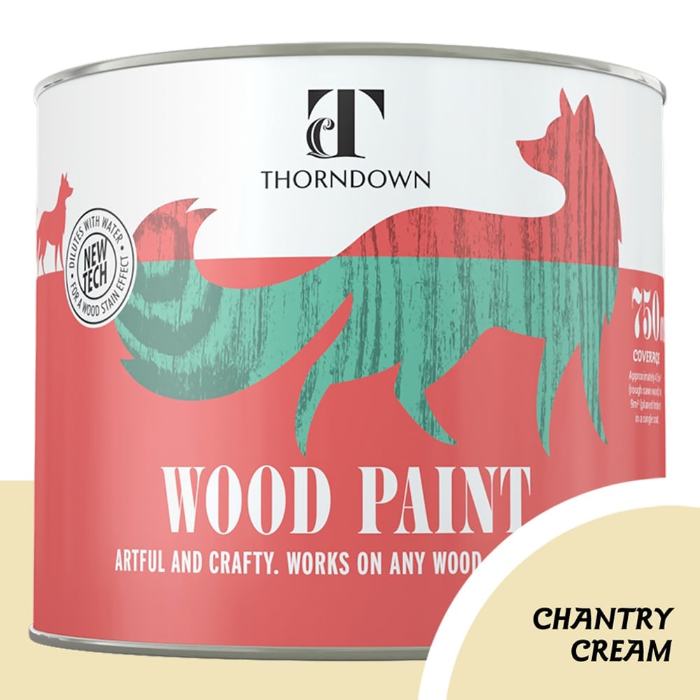Thorndown Chantry Cream Satin Wood Paint 750ml Image 4