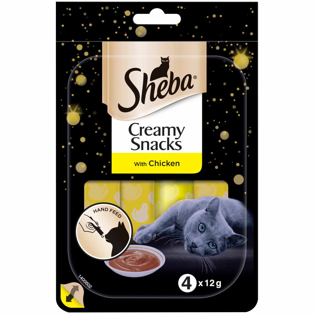 Sheba Creamy Snacks Chicken Cat Treats 4 x 12g Image 2