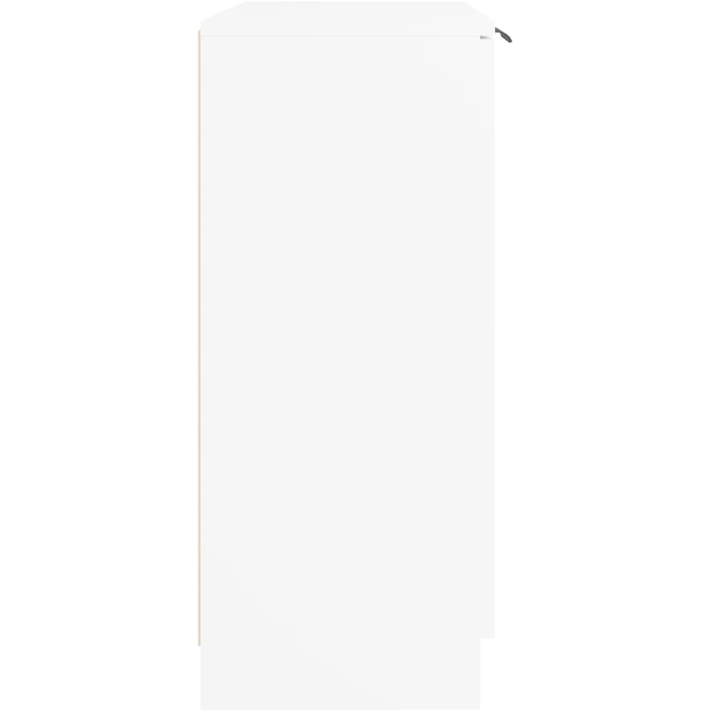 vidaXL Single Door 3 Drawer White Sideboard Image 4