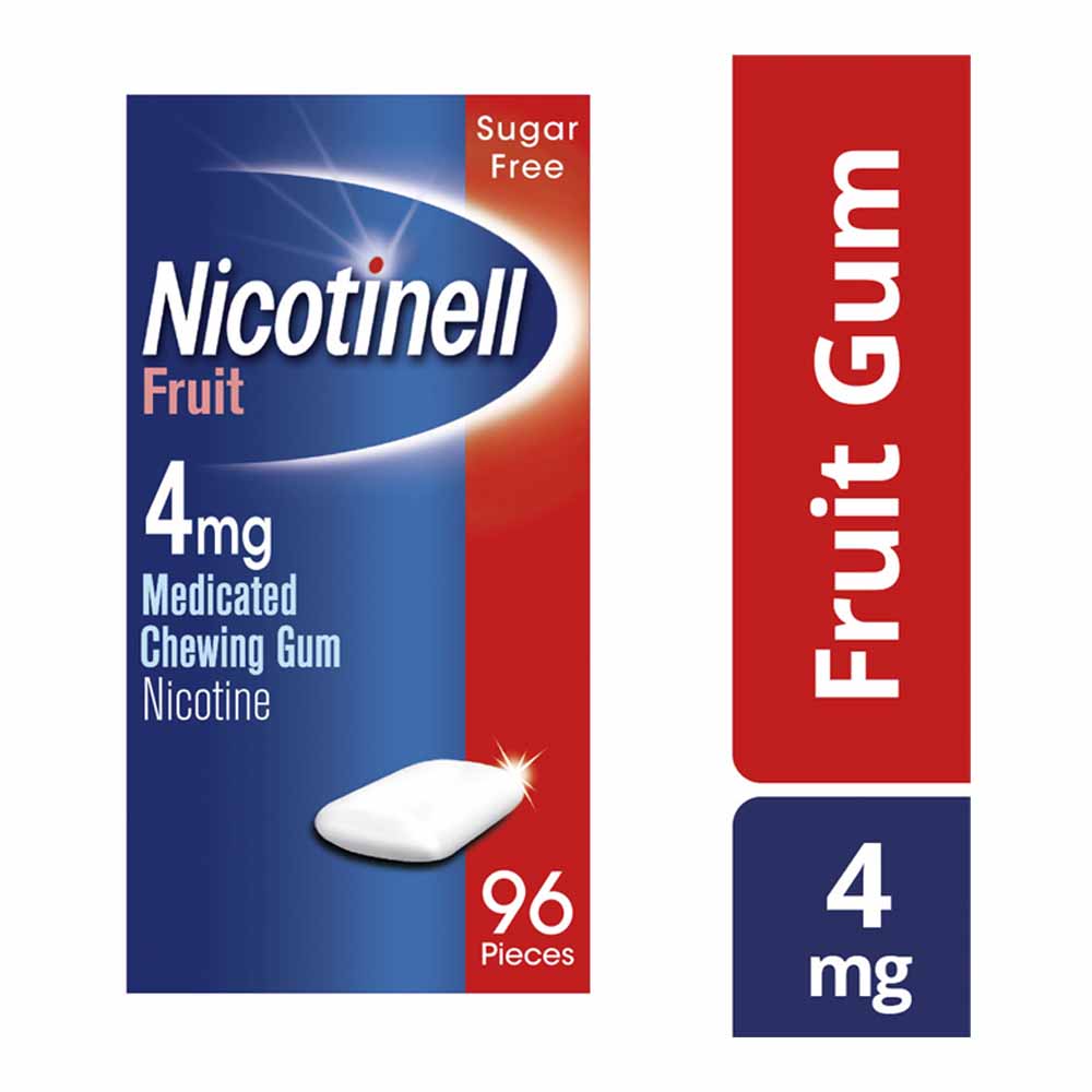 Nicotinell Fruit 4mg Medicated Chewing Gum 96 Pack Image 1