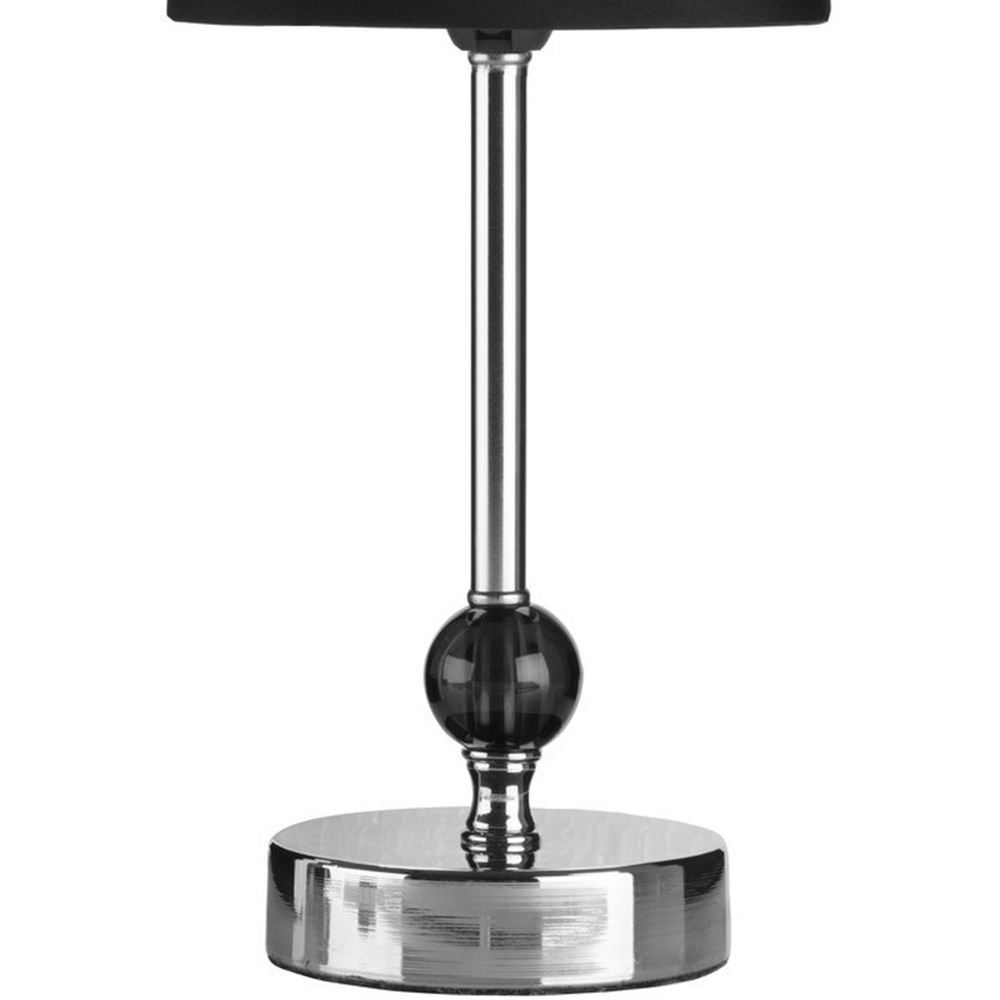 Premier Housewares Chrome and Black Acrylic Ball Table Lamp Image 6