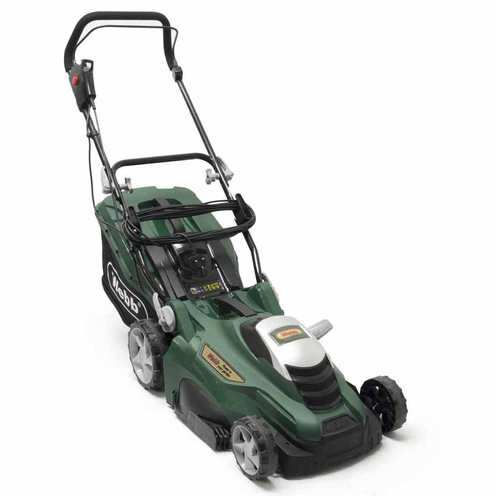 Webb WEER40 1800W Hand Propelled 40cm Classic Electric Rotary Lawnmower Image 1