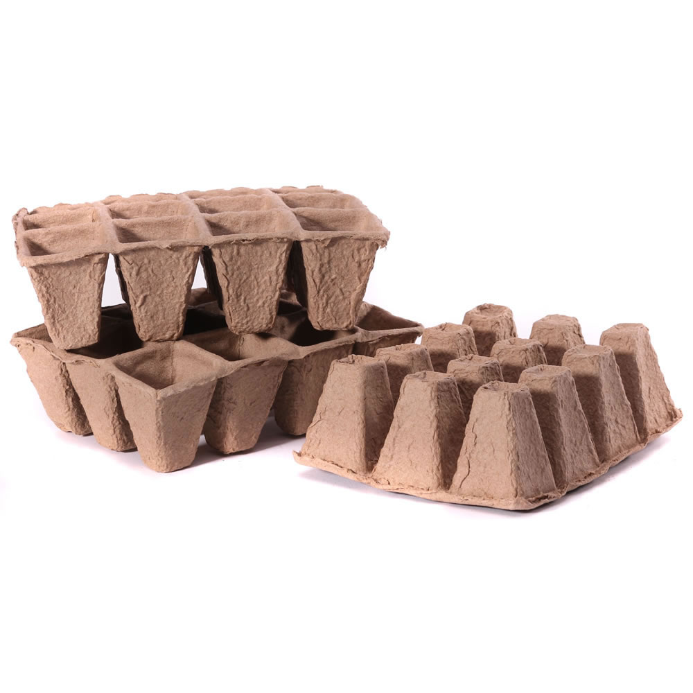 Wilko Square Fibre Plant Pot 4cm 36 Pack Image 2