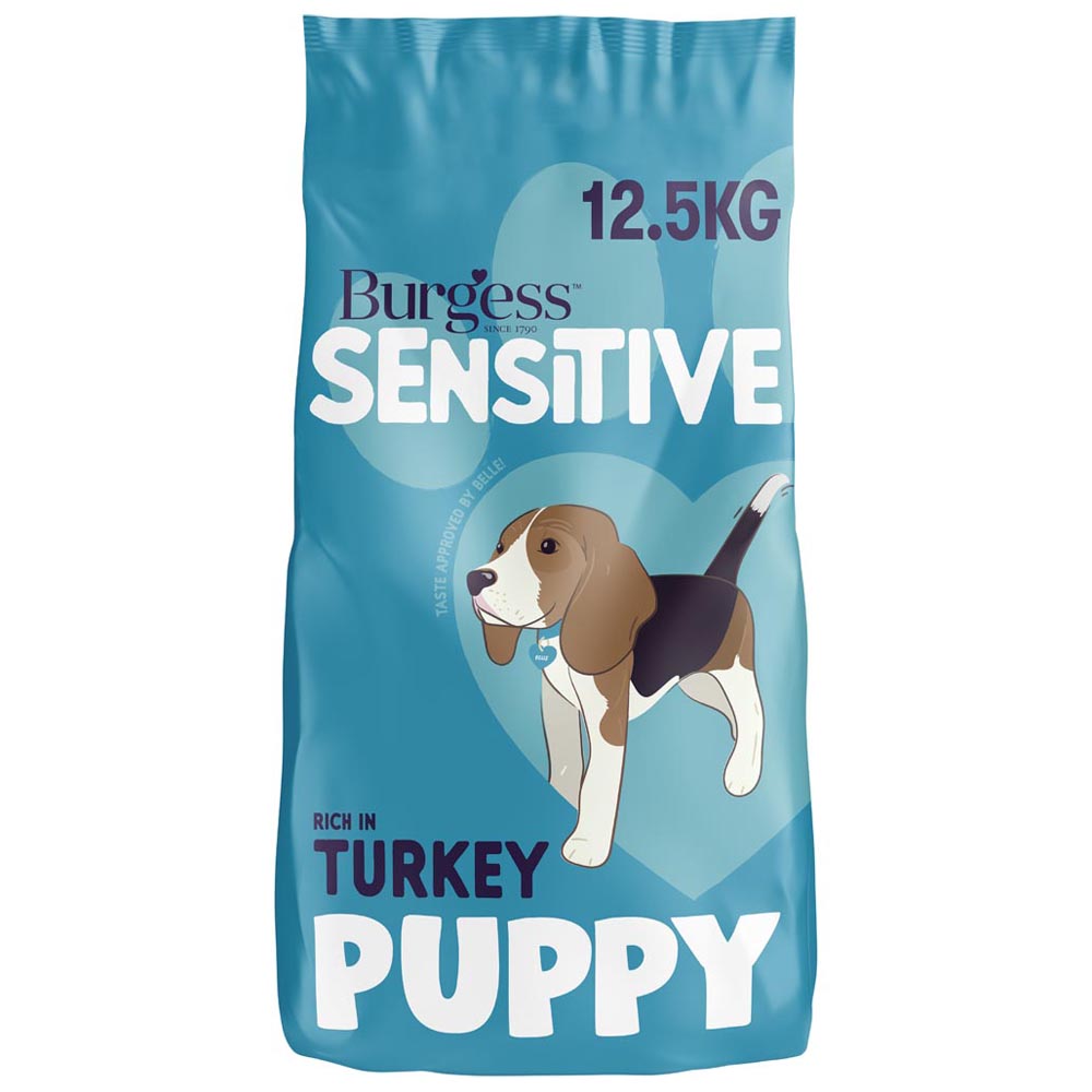 Burgess Sensitive Hypoallergenic Puppy Complete Turkey and Rice Dog Food 12.5kg Image 1
