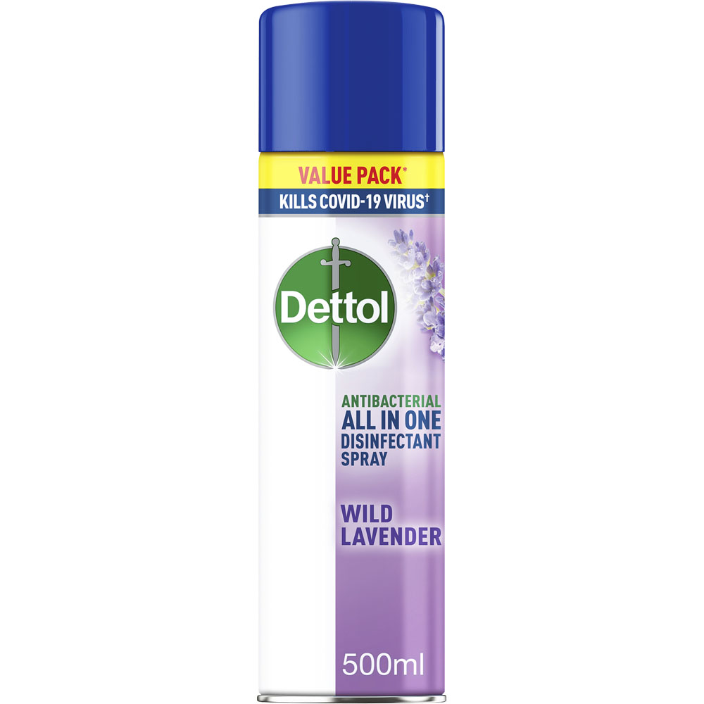 Dettol Wild Lavender Antibacterial All in One Disinfectant Spray 500ml Image 2