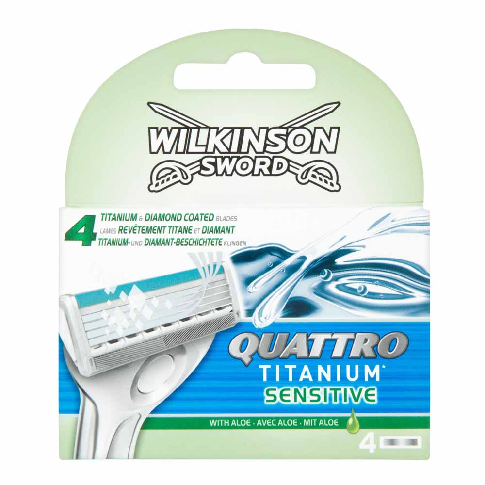 Wilkinson Sword Quattro Titanium Coated Razor Blades 4 pack Image 2
