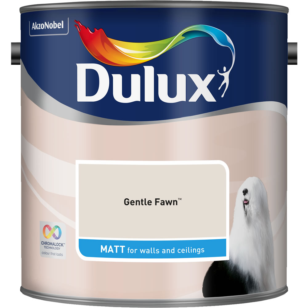 Dulux Gentle Fawn Matt Emulsion Paint 2.5L Image 1
