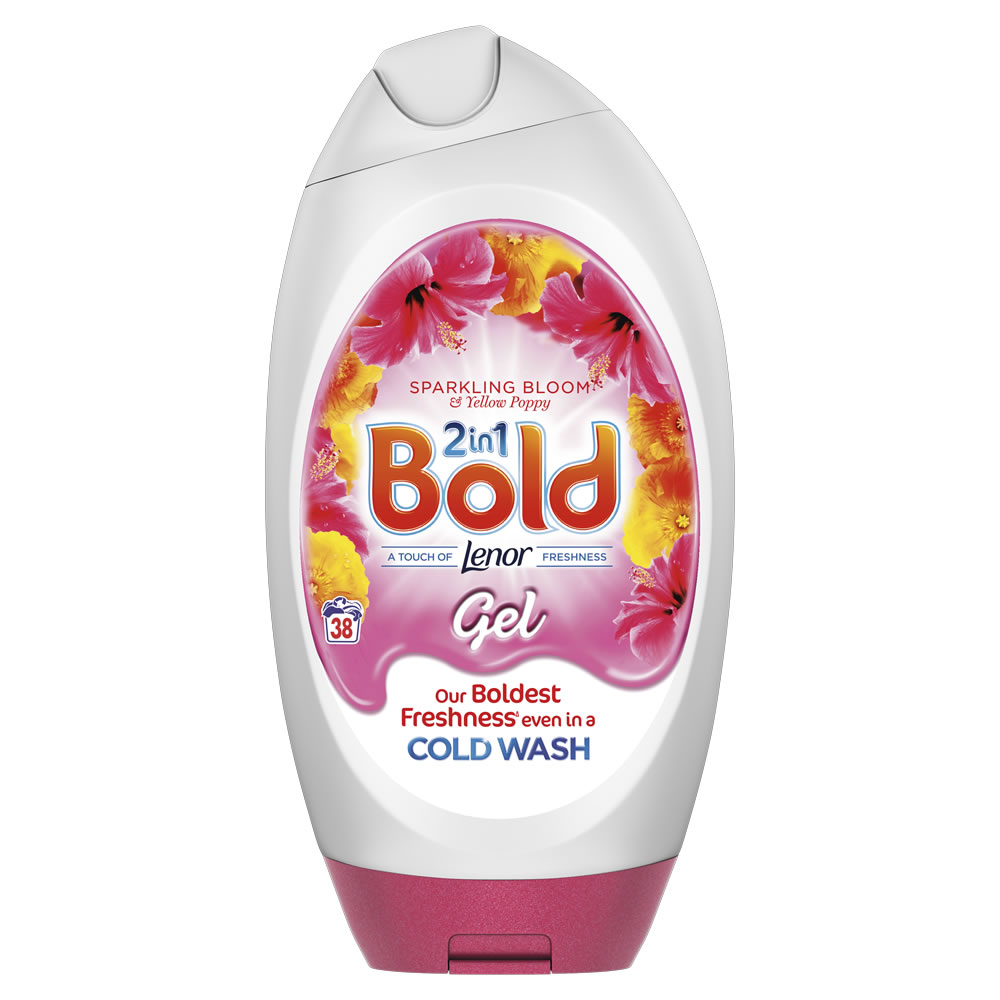 Bold 2 in 1 Sparkling Bloom and Yellow Poppy Washing Gel 38 Washes 1406ml Image