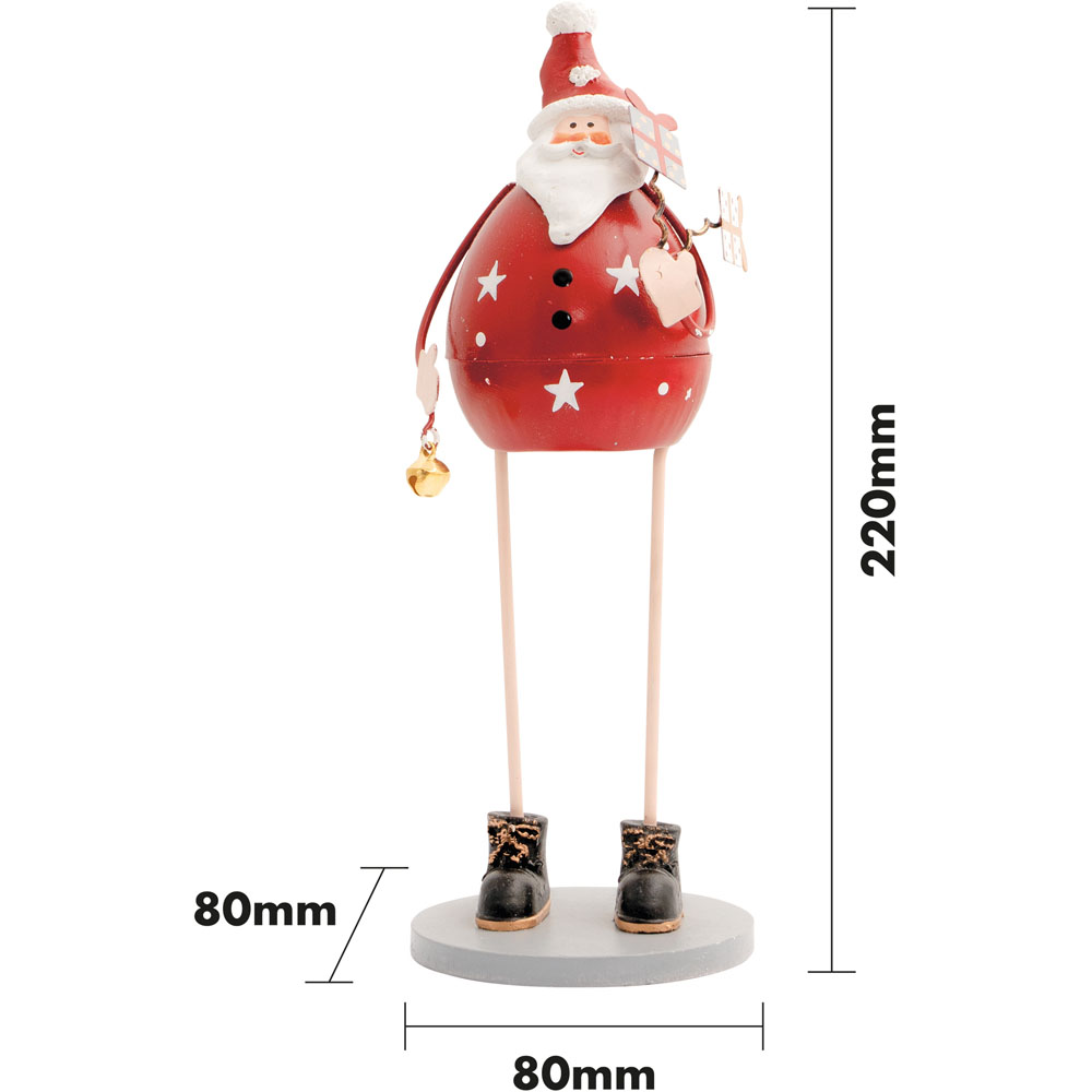 St Helens Red Santa Metal Christmas Decoration Image 6