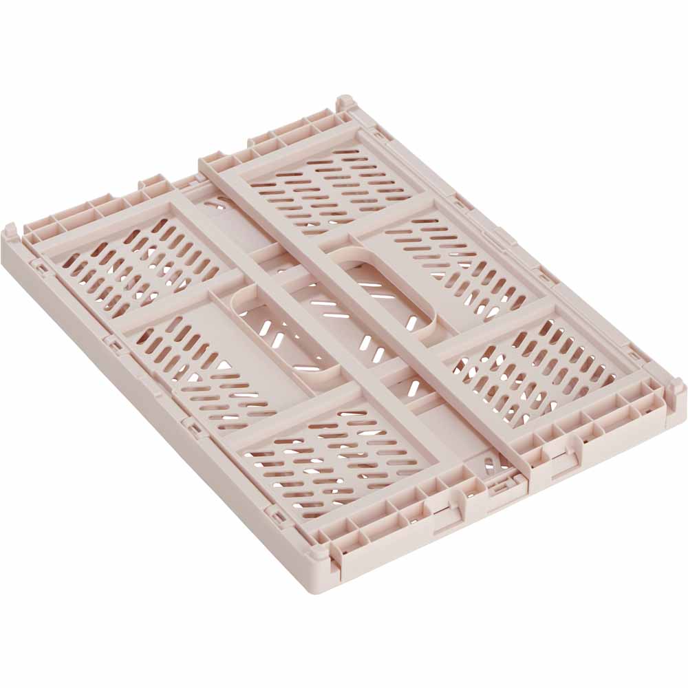 Wilko Small Pink Folding Crate Wilko
