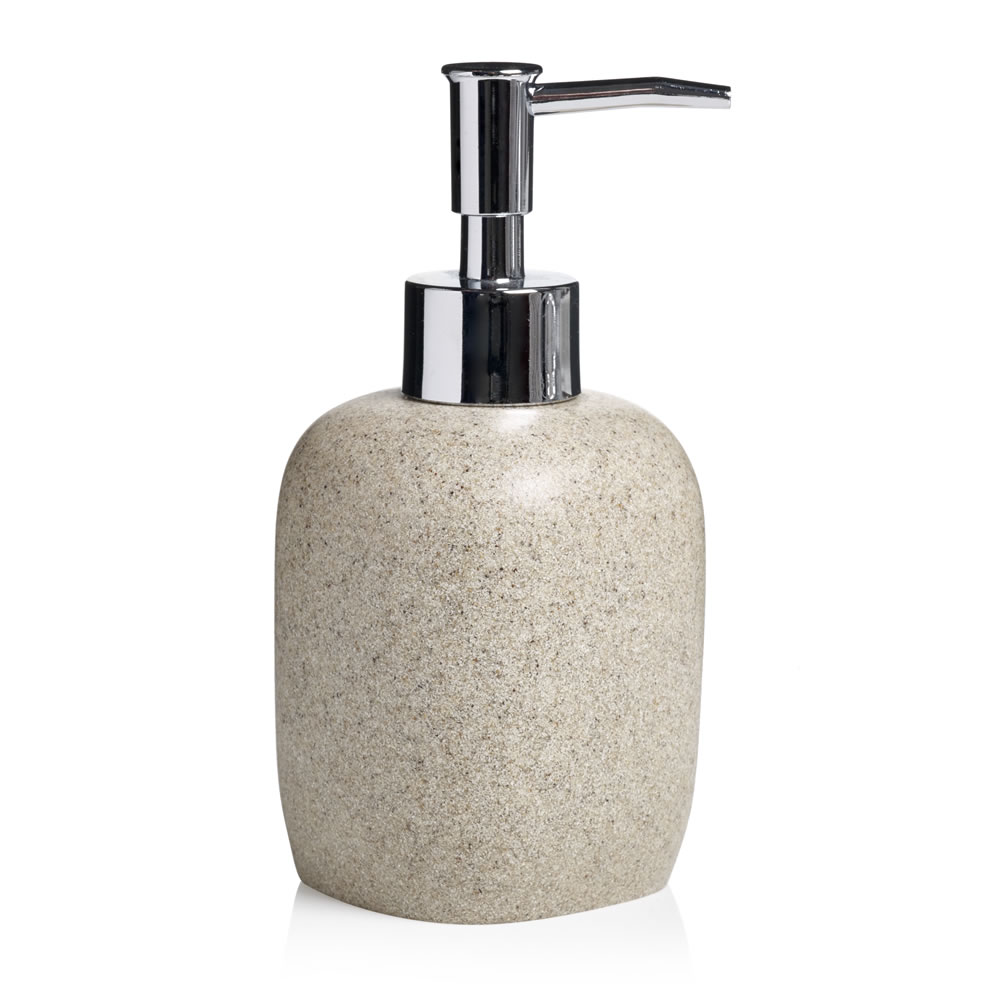 Wilko Soap Dispenser Sandstone Effect Image 1