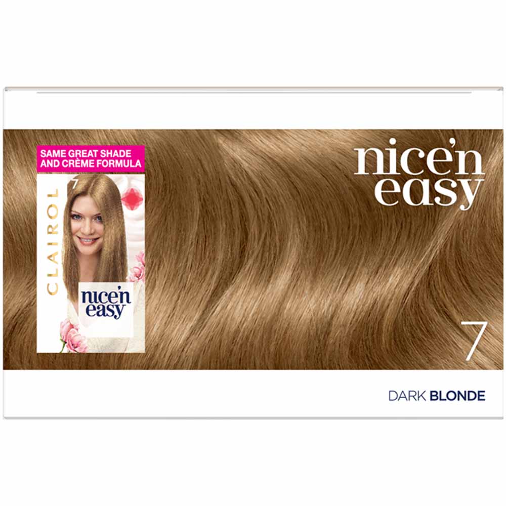 Clairol Nice'n Easy Dark Blonde 7 Permanent Hair Dye Image 3