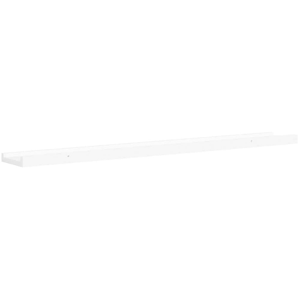 vidaXL 80cm Set of 2 White Floating Picture Frame Ledge Shelf Image 7