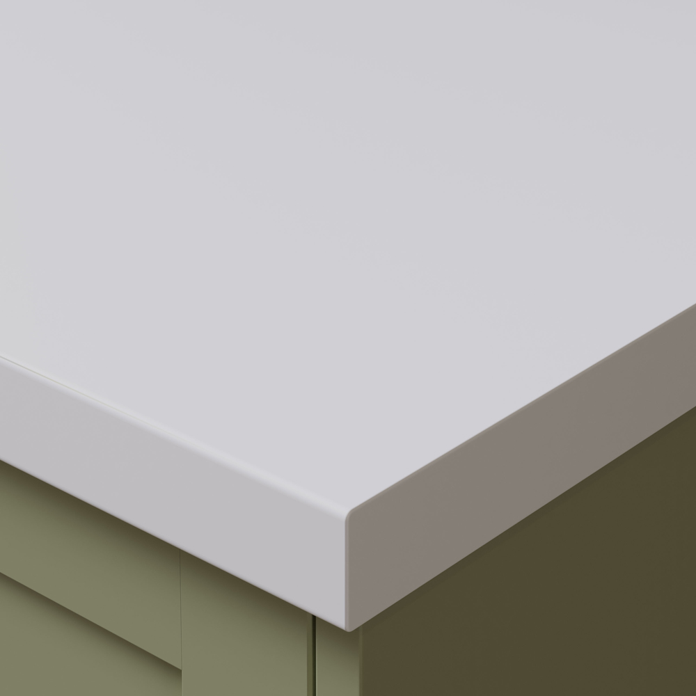 Options Plus Pure White Post-Formed Laminate Kitchen Upstand 3000 x 100 x 20mm Image 3