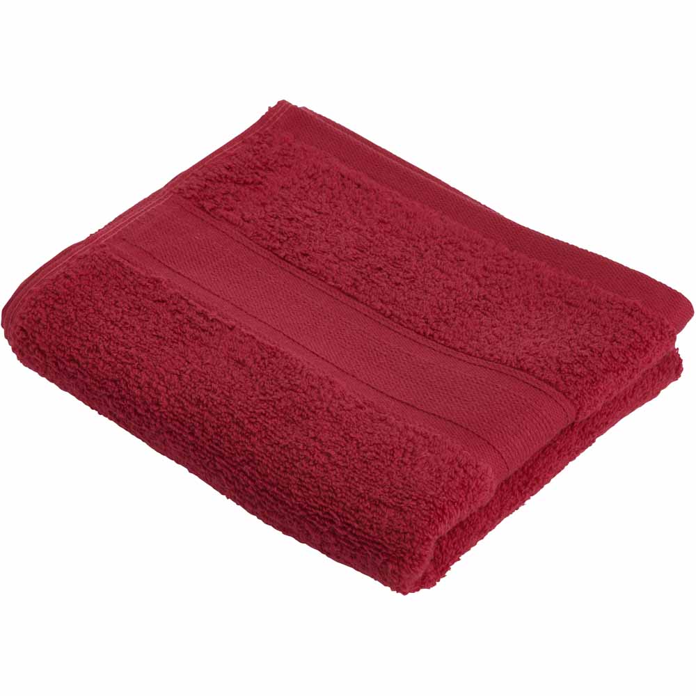 Wilko Supersoft Persian Red Hand Towel Image 1