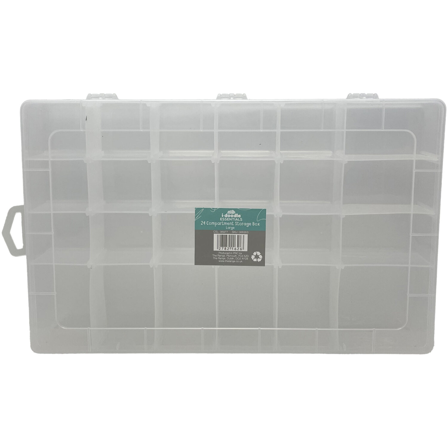 i-doodle 24 Compartment Large Clear Storage Box Image 1