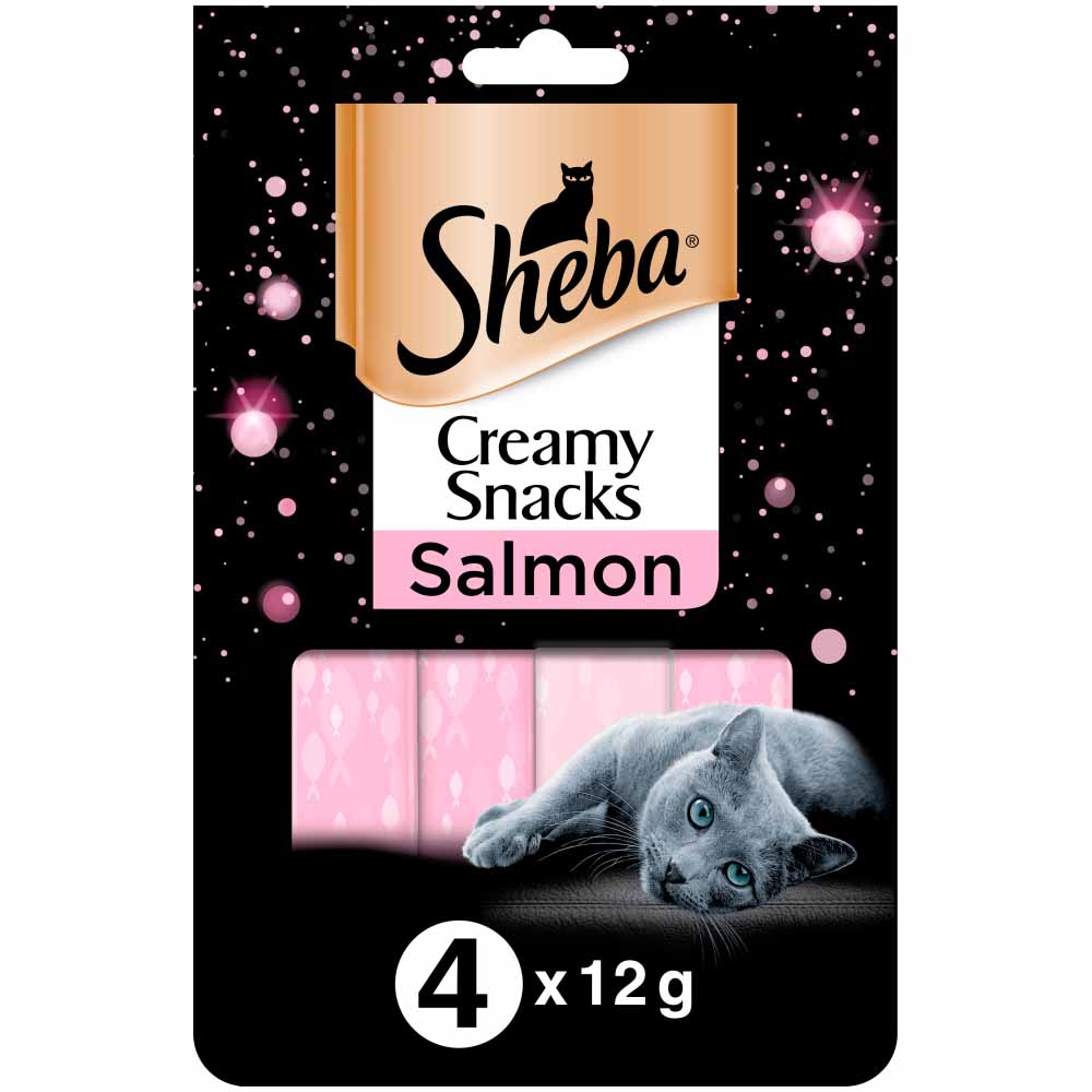 Sheba Creamy Snacks Salmon Cat Treats 4 x 12g Image 1
