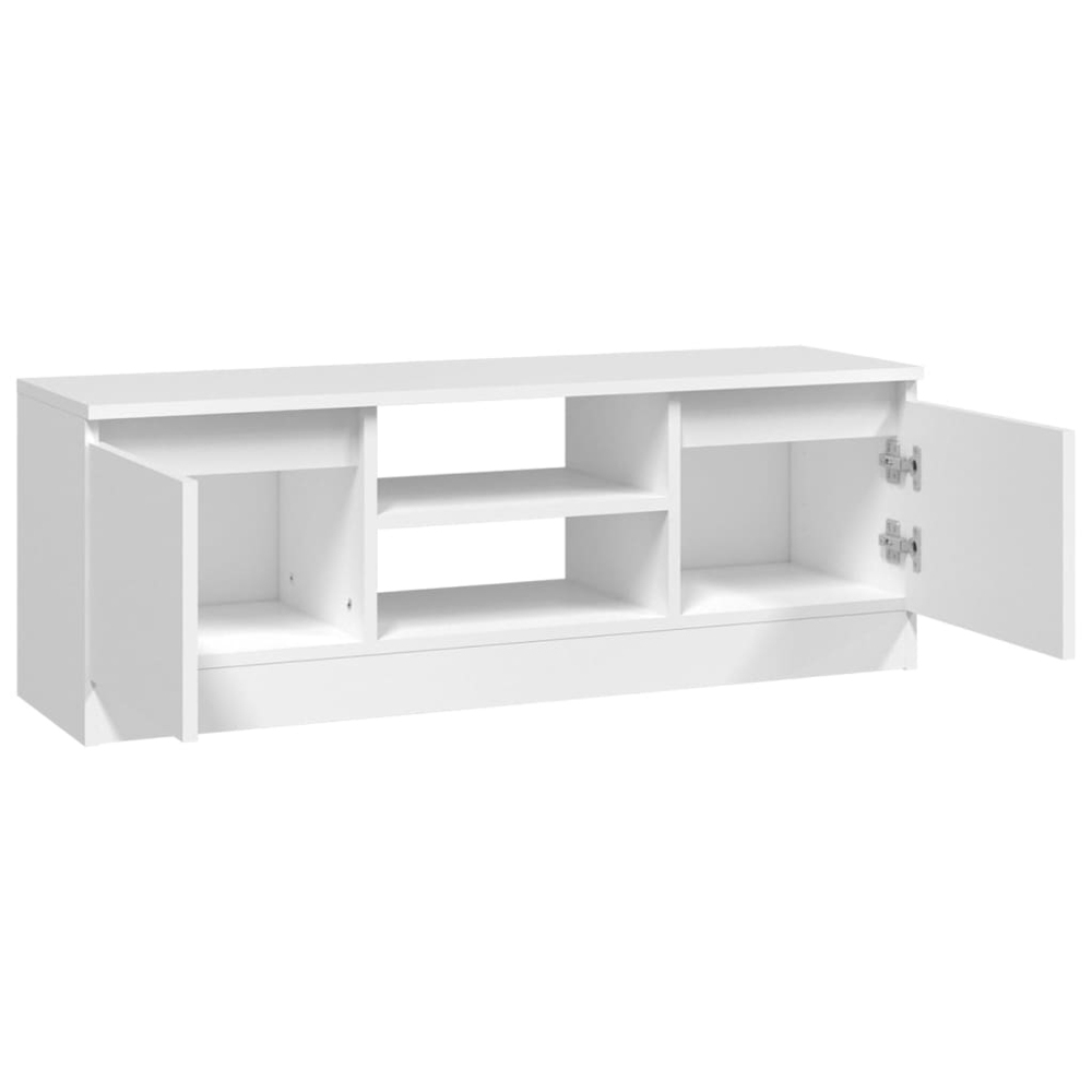 vidaXL 2 Door 2 Shelf White TV Cabinet Image 6