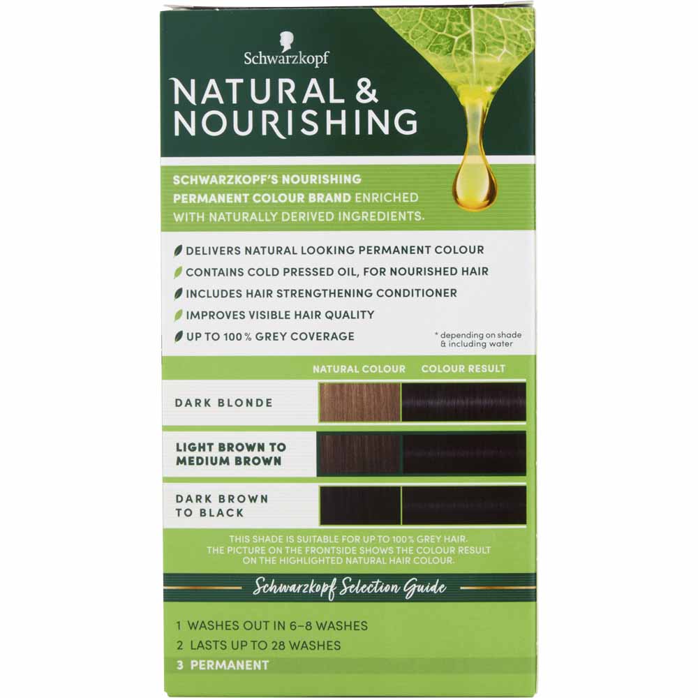 Schwarzkopf Natural and Nourishing Vegan Black 590 Hair Dye Image 2