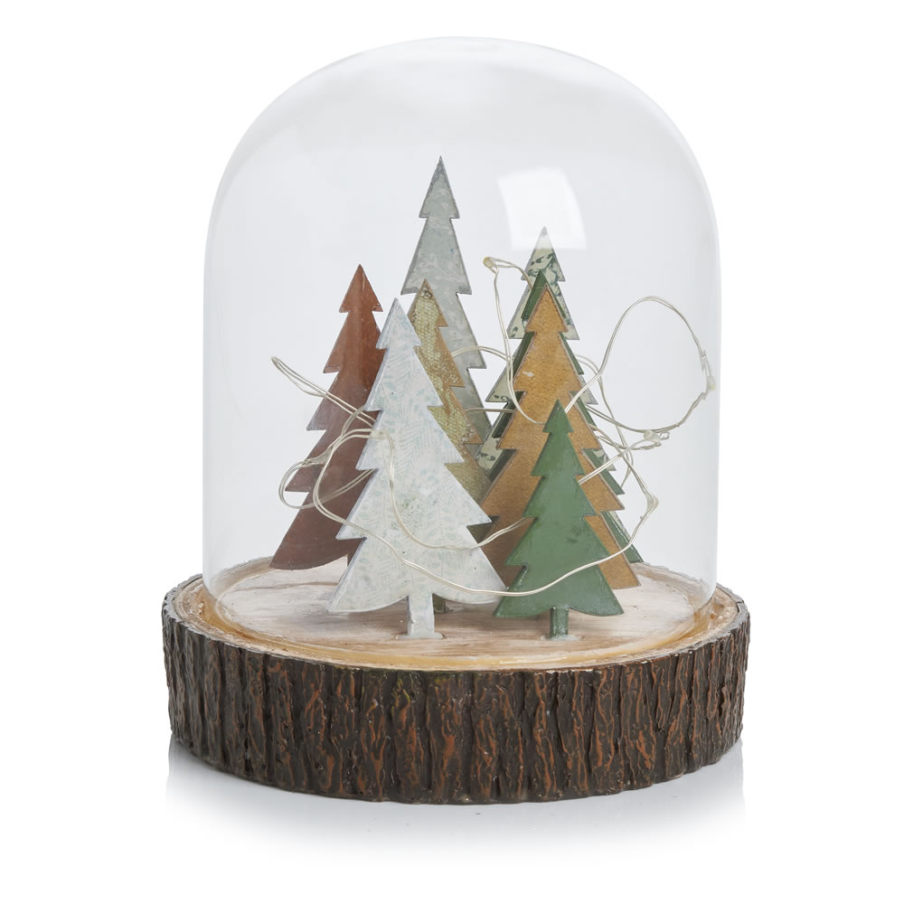 Wilko Country Christmas Battery-Operated LED Bell Jar Christmas Ornament Image 1