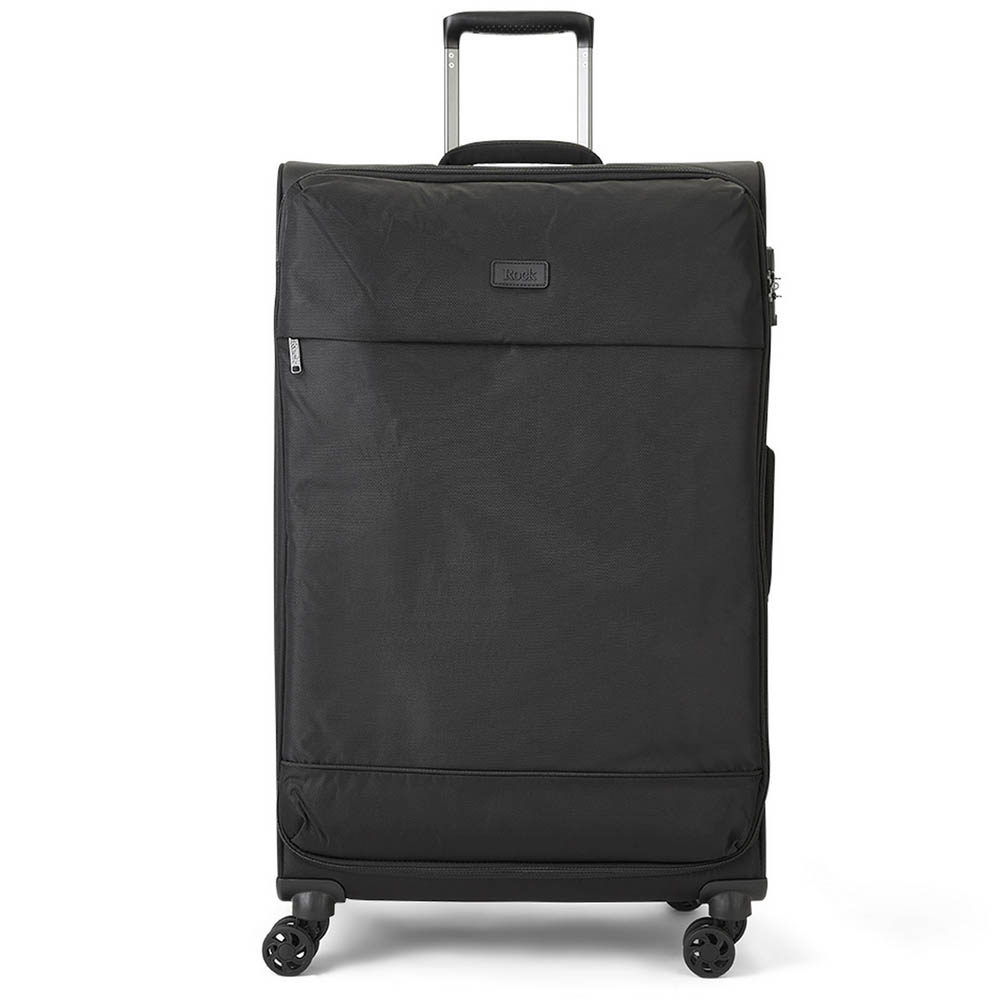 Rock Luggage Paris Large Black Softshell Suitcase Image 2