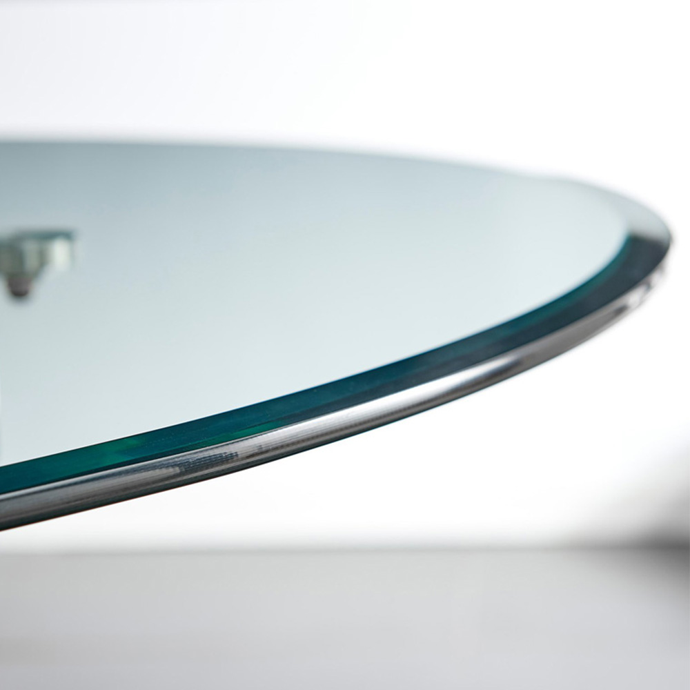 Furniturebox Arona Cesano 6 Seater Round Dining Set Green and Chrome Image 4