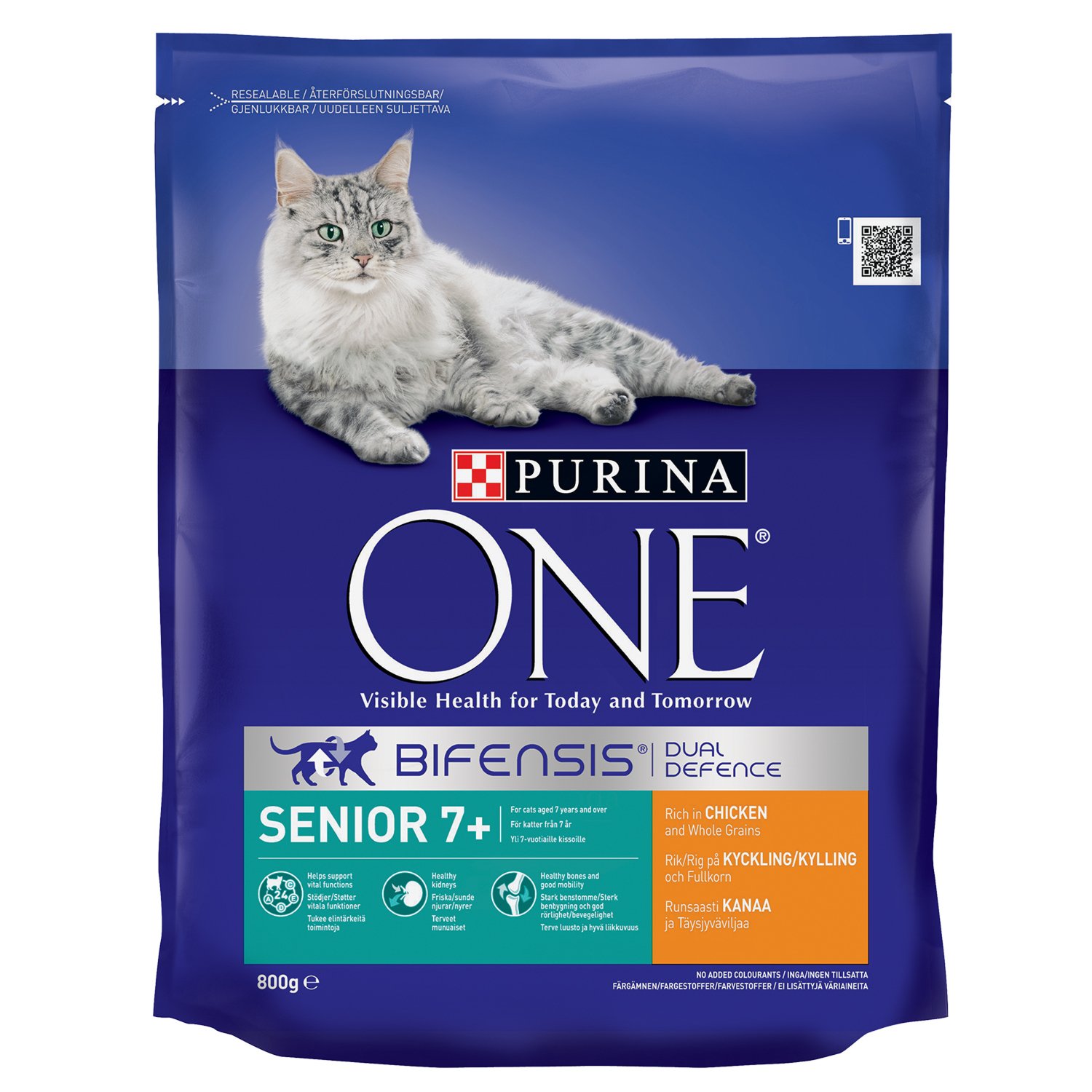 Purina One Bifensis Rich in Chicken Senior Dry Cat Food 2.8kg Image 2