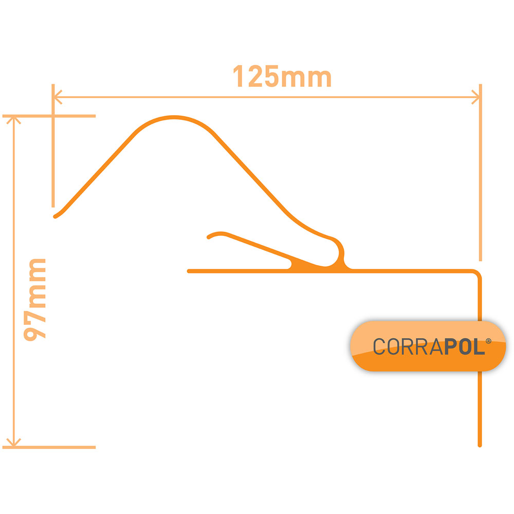 Corrapol White Rock n Lock Side Flashing Gable Bar 2m Image 3