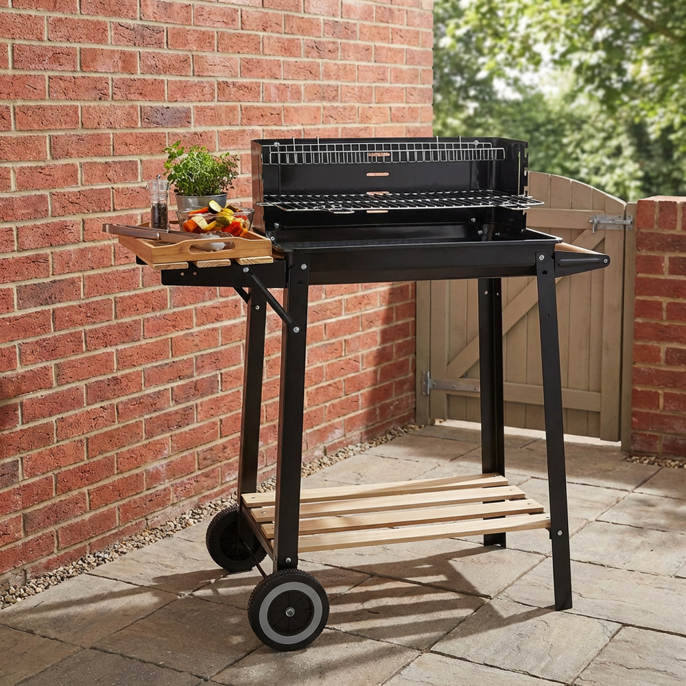 Cancun Rectangular BBQ Grill - Black Image 7