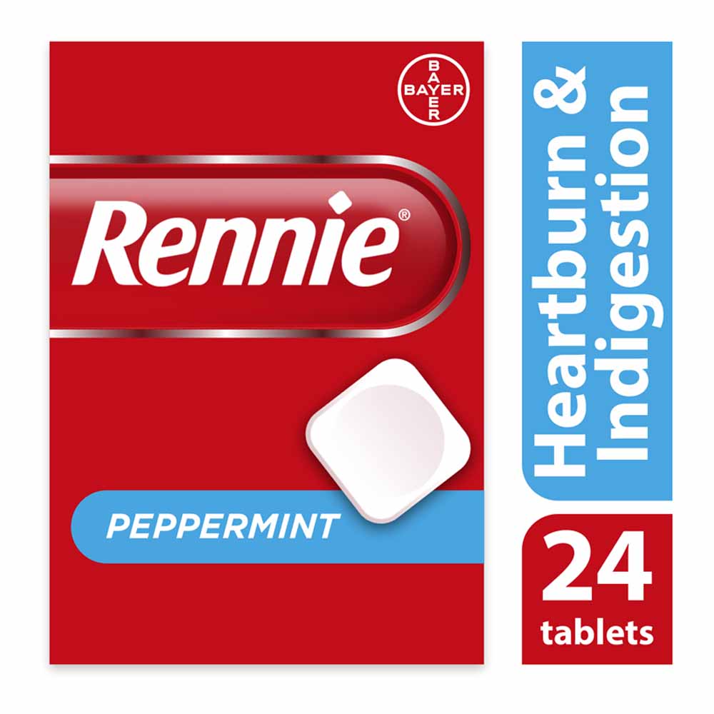 Rennie Peppermint Tablets 24 pack Image 1