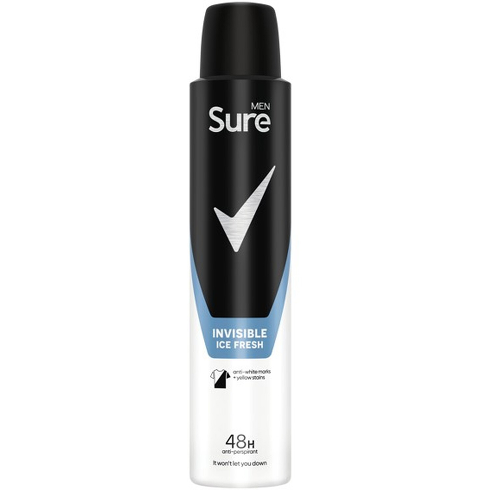 Sure Invisible Ice Fresh Men Anti-Perspirant Deodorant Spray 200ml Image