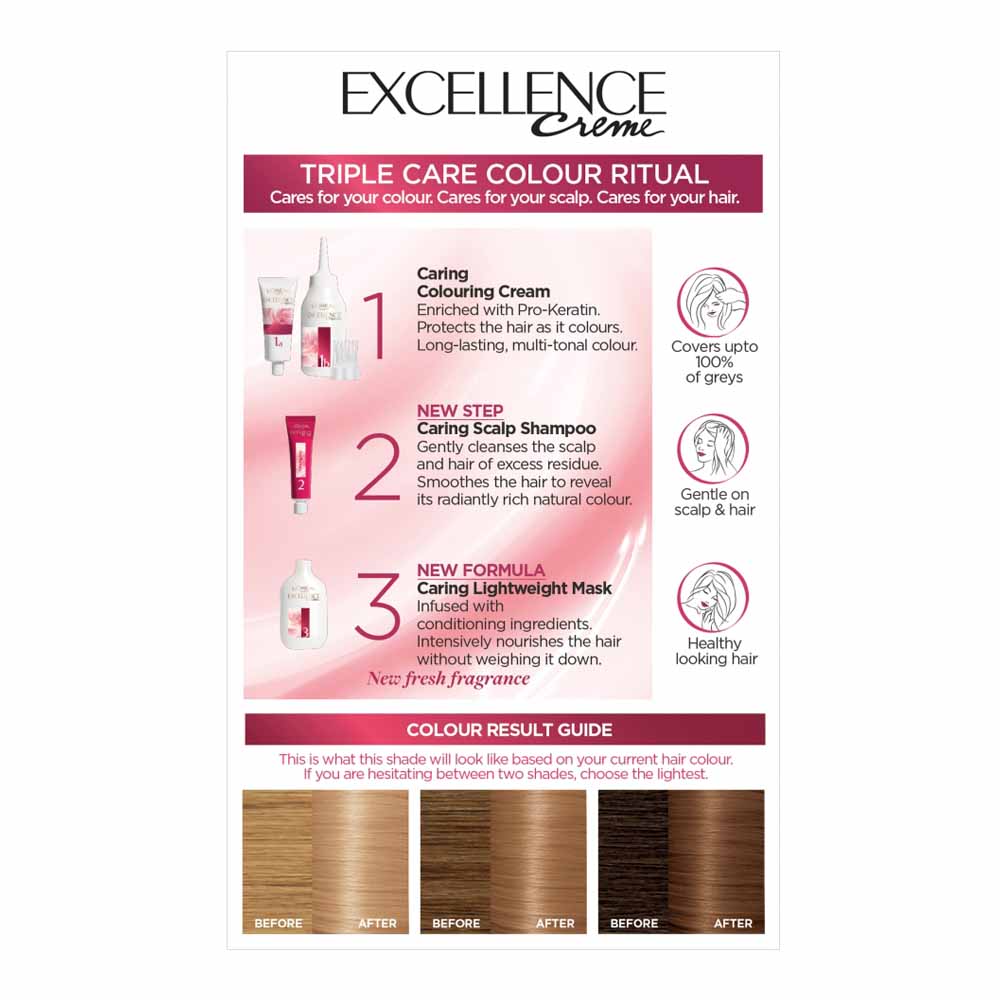 L'Oreal Paris Excellence Creme 8 Natural Blonde Permanent Hair Dye Image 2