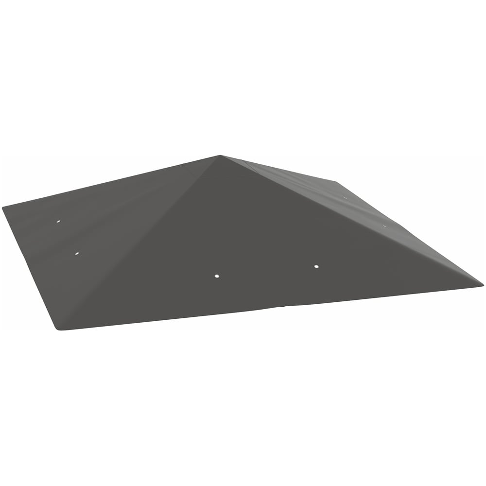 Outsunny 3 x 3m Grey Gazebo Canopy Replacement Cover with Drain Holes Image 1